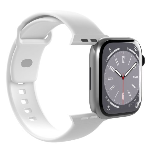 Pasek silikonowy do zegarka Apple Watch 38 40 41 mm Icon biały - 2 szt. PURO