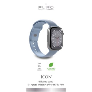 Pasek silikonowy do zegarka Apple Watch 38 40 41 mm Icon jasnoniebieski - 2 szt. PURO