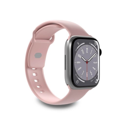 Pasek silikonowy do zegarka Apple Watch 38 40 41 mm Icon różowy - 2 szt. PURO