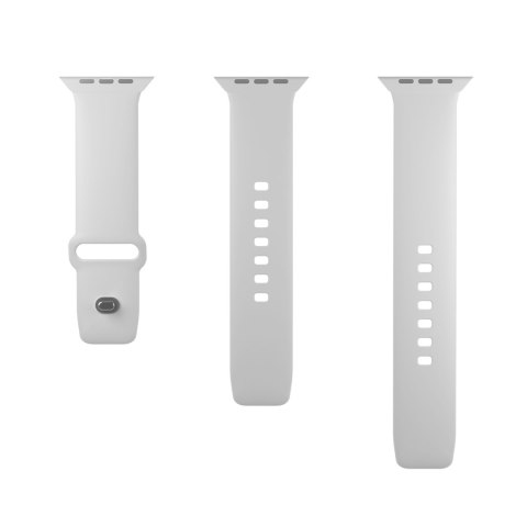 Pasek silikonowy do zegarka Apple Watch 42 44 45 49 mm Icon biały - 2 szt. PURO