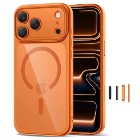 Etui case na iPhone 17 Pro Magpeak Magsafe CC - przezroczysto-pomarańczowe Tech-Protect