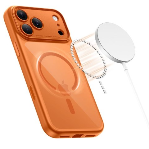 Etui case na iPhone 17 Pro Magpeak Magsafe CC - przezroczysto-pomarańczowe Tech-Protect