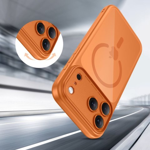 Etui case na iPhone 17 Pro Magpeak Magsafe CC - przezroczysto-pomarańczowe Tech-Protect