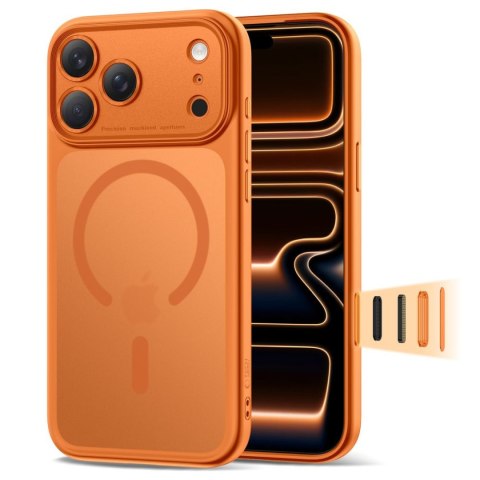 Etui ochronne case na iPhone 17 Pro Max Magpeak Magsafe CC - pomarańczowy mat Tech-Protect