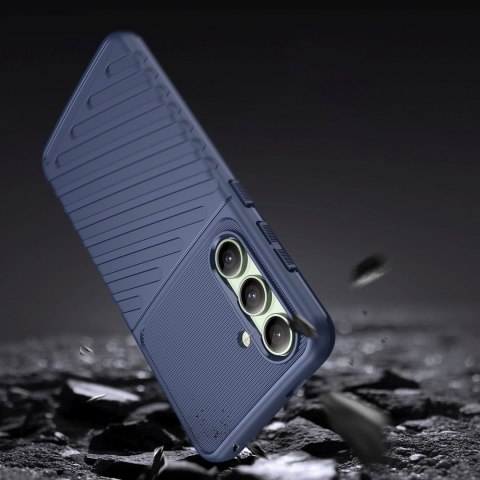 Etui silikonowe pancerny pokrowiec do Samsung Galaxy S24 FE Thunder Case - niebieski