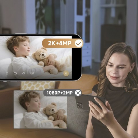 Kamera wewnętrzna do monitoringu 2K IR Wi-Fi Bluetooth - biała Dreame