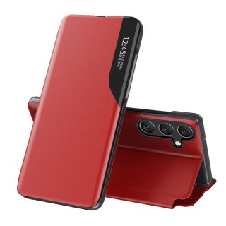 Etui elegancki futerał z klapką podstawką na Samsung Galaxy A36 Eco Leather View Case - czerwony HURTEL