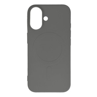 Etui plecki na iPhone 16e Liquid Silicone Case MagSafe - szare HURTEL