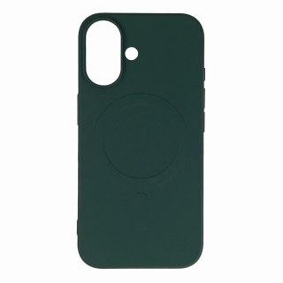 Etui plecki na iPhone 16e Liquid Silicone Case MagSafe - zielone HURTEL