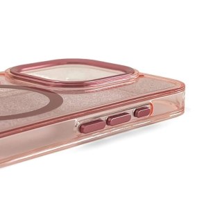 Etui pokrowiec brokatowy na iPhone 16e Glitter Case MagSafe - różowy HURTEL