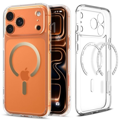 Etui pokrowiec na iPhone 17 Pro Ultra Hybrid MagSafe - przezroczysto-złote