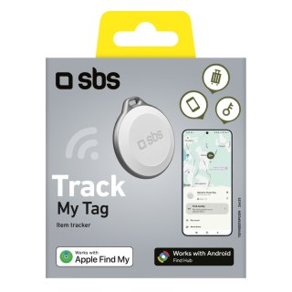 Lokalizator uniwersalny tracker do kluczy walizki Track My Tag - biały SBS