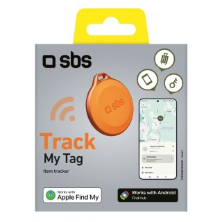 Lokalizator uniwersalny tracker do kluczy walizki Track My Tag - pomarańczowy SBS