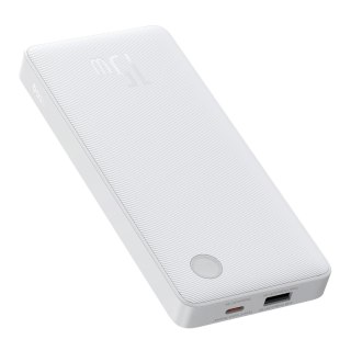 Powerbank 10000mAh 15W Airpow Lite z kablem USB-A - USB-C 30cm - biały BASEUS