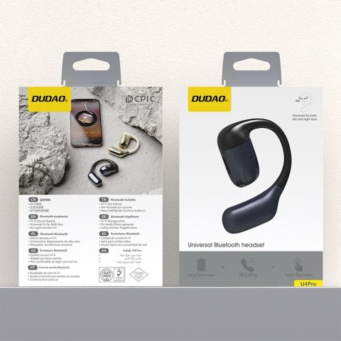 Słuchawka zauszna uniwersalna do obu uszu U4Pro Bluetooth - czarna DUDAO
