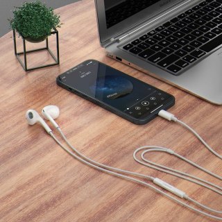 Słuchawki przewodowe douszne X14PROL-W1 iPhone Lightning - białe DUDAO