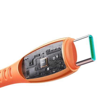 Kabel przewód USB-A - USB-C Vibrant Series 3A 1.2m - pomarańczowy JOYROOM