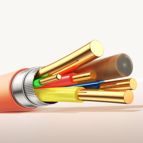 Kabel przewód USB-A - USB-C Vibrant Series 3A 1.2m - pomarańczowy JOYROOM