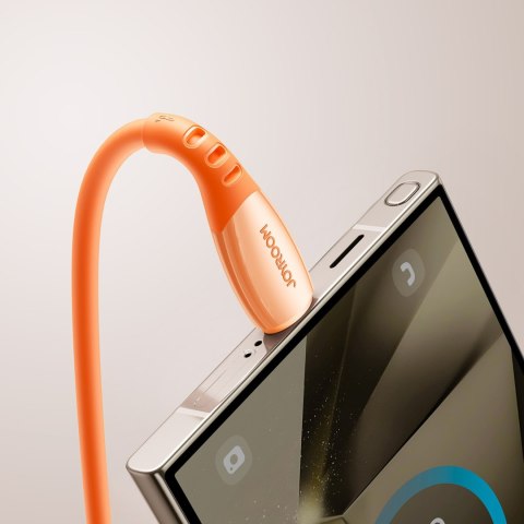 Kabel przewód USB-A - USB-C Vibrant Series 3A 1.2m - pomarańczowy JOYROOM