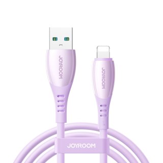Kabel przewód USB-A - iPhone Lightning Vibrant Series 3A 1.2m - fioletowy JOYROOM