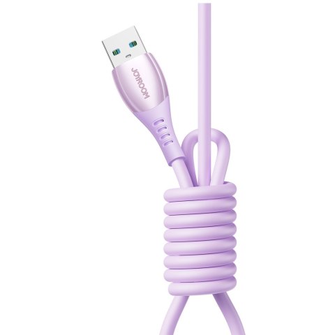 Kabel przewód USB-A - iPhone Lightning Vibrant Series 3A 1.2m - fioletowy JOYROOM