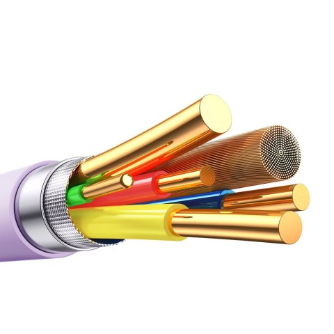 Kabel przewód USB-A - iPhone Lightning Vibrant Series 3A 1.2m - fioletowy JOYROOM