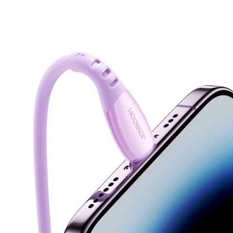 Kabel przewód USB-A - iPhone Lightning Vibrant Series 3A 1.2m - fioletowy JOYROOM