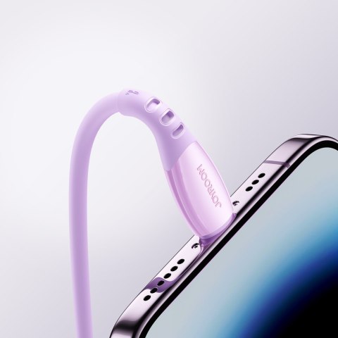 Kabel przewód USB-A - iPhone Lightning Vibrant Series 3A 1.2m - fioletowy JOYROOM