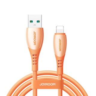 Kabel przewód USB-A - iPhone Lightning Vibrant Series 3A 1.2m - pomarańczowy JOYROOM