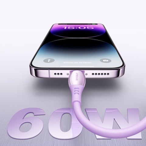 Kabel przewód USB-C Vibrant Series 60W 1.2m - fioletowy JOYROOM