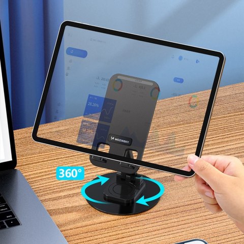 Podstawka stojak stabilny pod telefon tablet - czarny WOZINSKY
