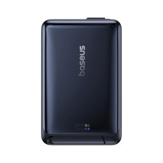 Powerbank magnetyczny 10000mAh z podstawką wbudowanym kablem USB-C Qi2 MagSafe 30W - czarny BASEUS