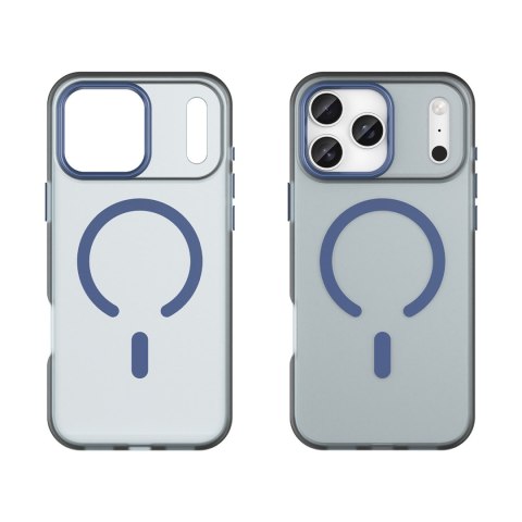 Etui pokrowiec na iPhone 17 Pro Magnetic Abrasive MagSafe - matowe niebieskie HURTEL