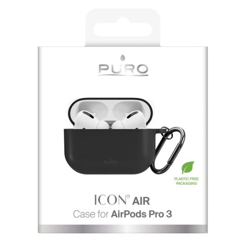 Etui pokrowiec na słuchawki AirPods Pro 3 Icon - czarny PURO