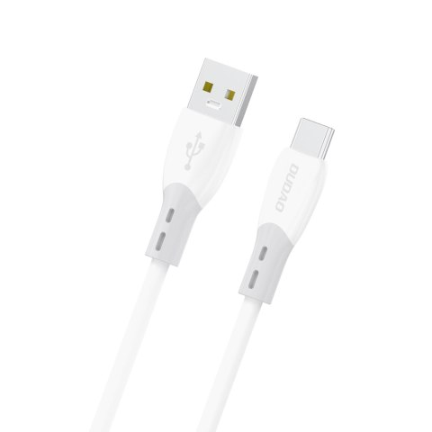 Kabel przewód z silikonowym oplotem USB-A - USB-C L25ST 5A 1m - biały DUDAO
