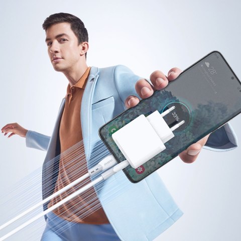 Kabel przewód z silikonowym oplotem USB-A - USB-C L25ST 5A 1m - biały DUDAO
