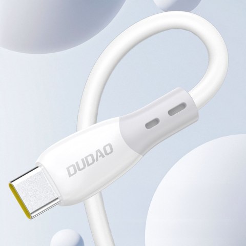 Kabel przewód z silikonowym oplotem USB-A - USB-C L25ST 5A 1m - biały DUDAO
