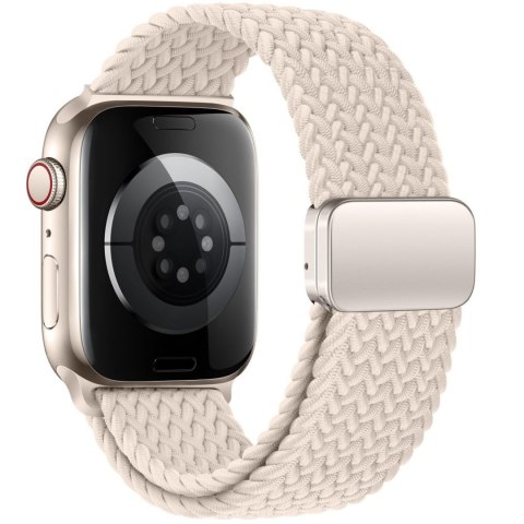 Pasek nylonowy Nylonmag na Apple Watch 4/5/6/7/8/9/SE 38/40/41 mm - beżowy Tech-Protect