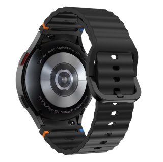 Pasek silikonowy sportowy na Samsung Galaxy Watch 4/5/5 Pro/6/7/FE - czarny Tech-Protect