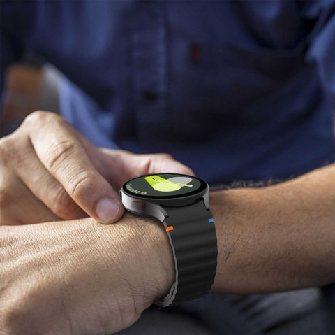Pasek silikonowy sportowy na Samsung Galaxy Watch 4/5/5 Pro/6/7/FE - czarny Tech-Protect