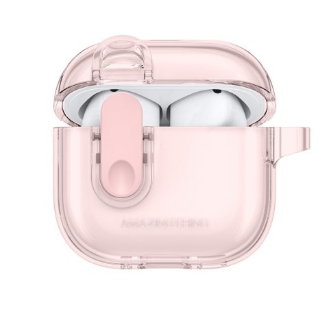 Etui pokrowiec do słuchawek AirPods 4 Minimal Case - różowy AmazingThing