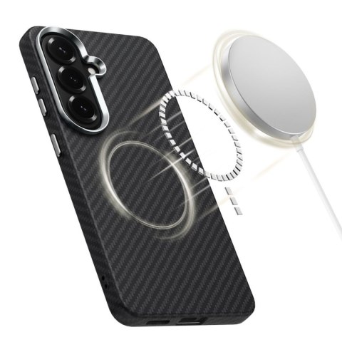 Etui pokrowiec na Samsung Galaxy S26 - czarno srebrny Tech-Protect