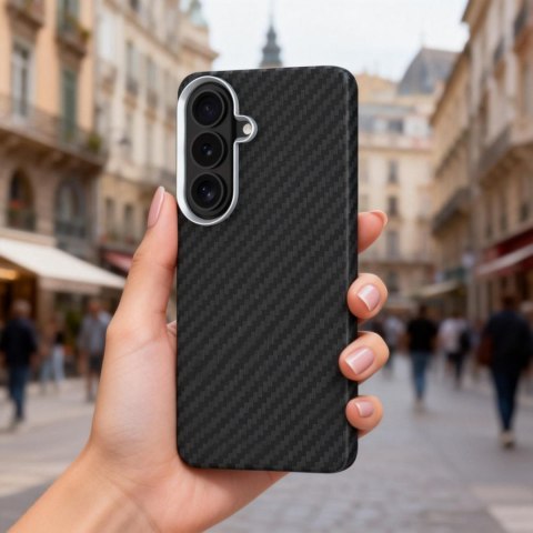 Etui pokrowiec na Samsung Galaxy S26 - czarno srebrny Tech-Protect
