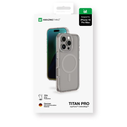 Etui silikonowe do iPhone 16 Pro Max Titan Pro Mag Case - szare AmazingThing