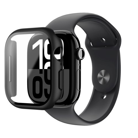 Etui ze szkłem hartowanym do Apple Watch 46mm Radix Glass - czarne AmazingThing