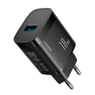 Ładowarka sieciowa USB-A 18W - czarna JOYROOM
