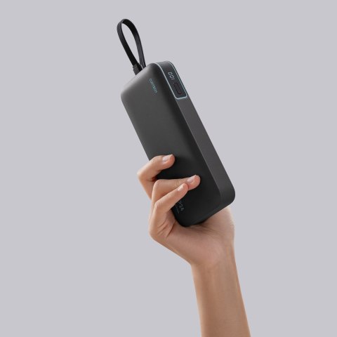 Powerbank 20000mAh USB-A USB-C ze zintegrowanym kablem 40W - szary CUKTECH