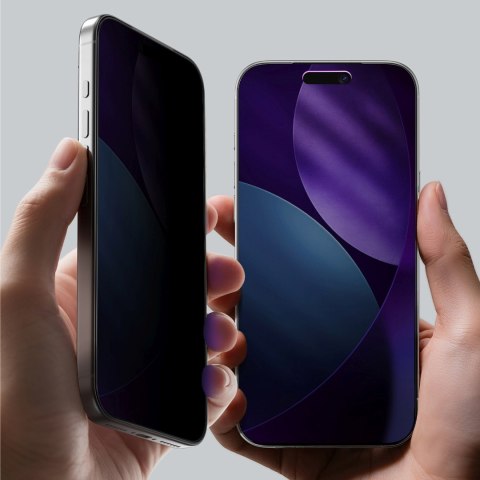 Szkło hartowane matowe prywatyzujące na iPhone 17 Pro Titan FusionFilter 7 AmazingThing