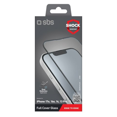 Szkło hartowane na iPhone 13/13 Pro/14/16e/17e Full Cover SBS