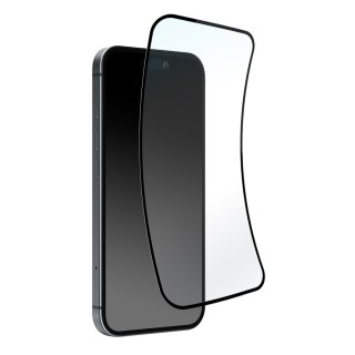 Szkło hybrydowe z czarną ramką do iPhone 16 Plus / iPhone 15 Pro Max / iPhone 15 Plus Flexible Glass D3O PURO